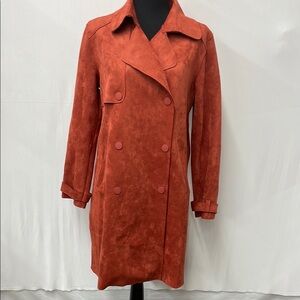 NWOT Alice Blue Women's Rust colored, Faux Suede Double-Breasted Jacket, Size L